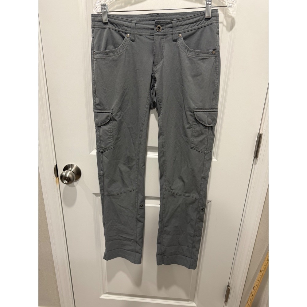 KUHL Womens Cargo Pants Articulated Knee Gray 4 Short
